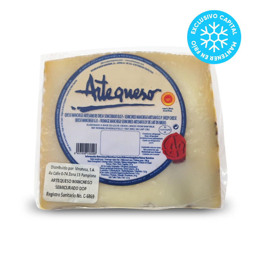 Artequeso Manchego Semicurado DOP .50lb
