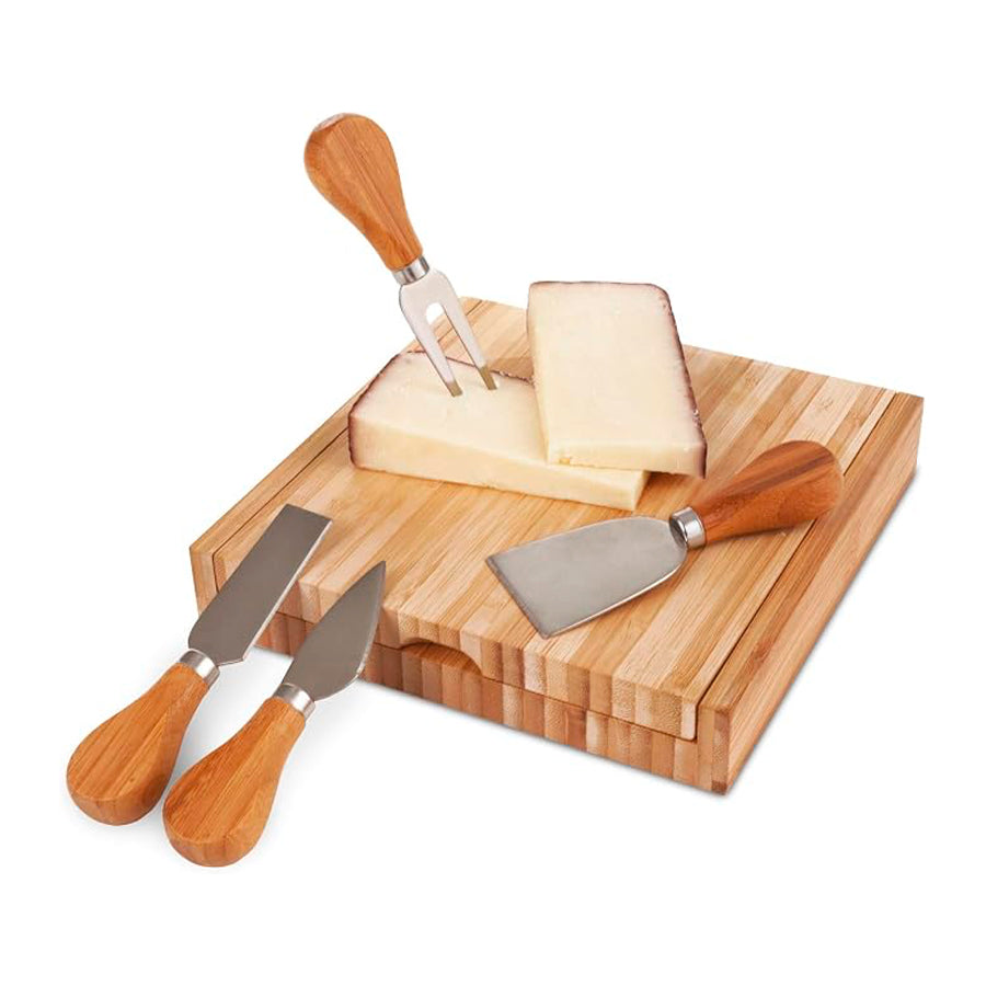 Bamboo Cheese Board and Tool Set