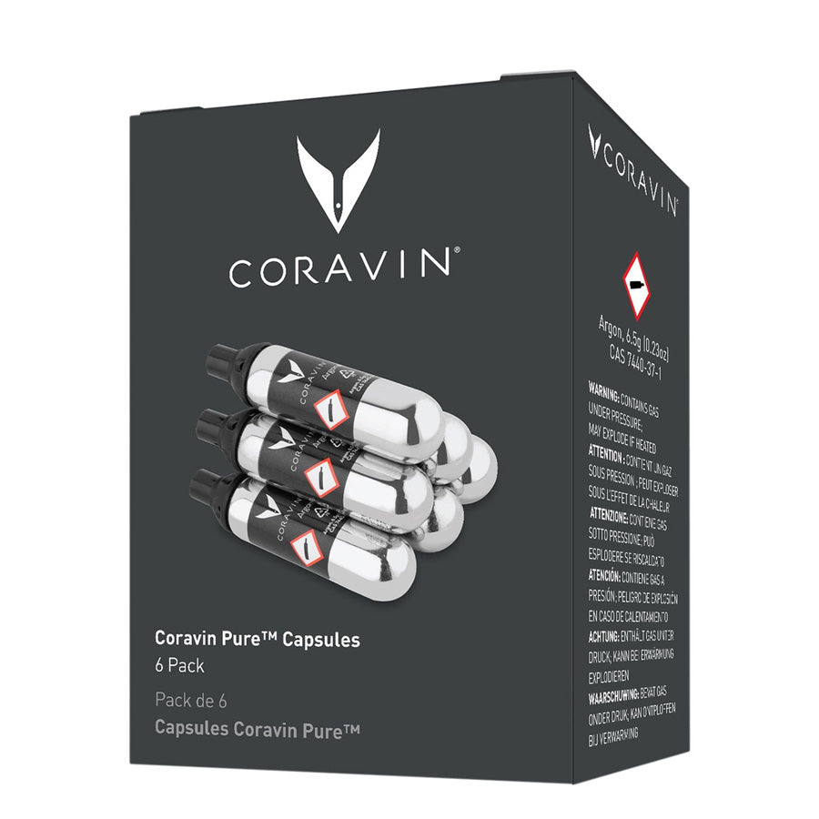 Coravin Pure Argon Capuslas 4x6 Pack, Vinoteca Guatemala
