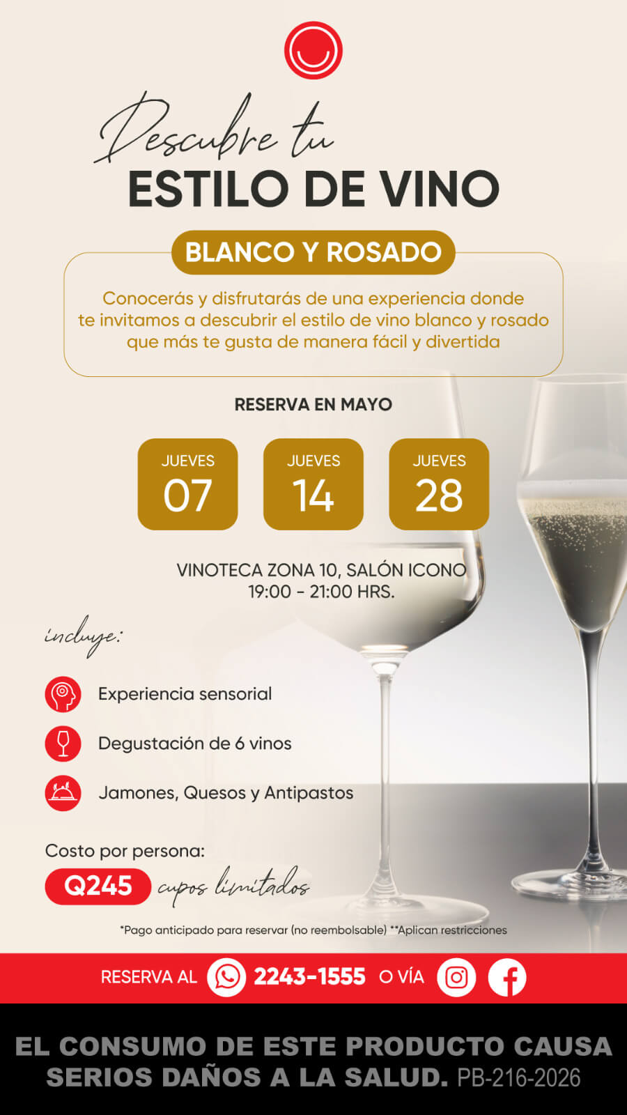 Descubre tu Estilo de Vino: Blanco y Rosado | Mayo (Zona 10)