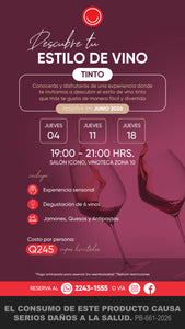 Descubre tu Estilo de Vino — Tinto (Junio 2026) | Vinoteca Zona 10, Vinoteca Guatemala