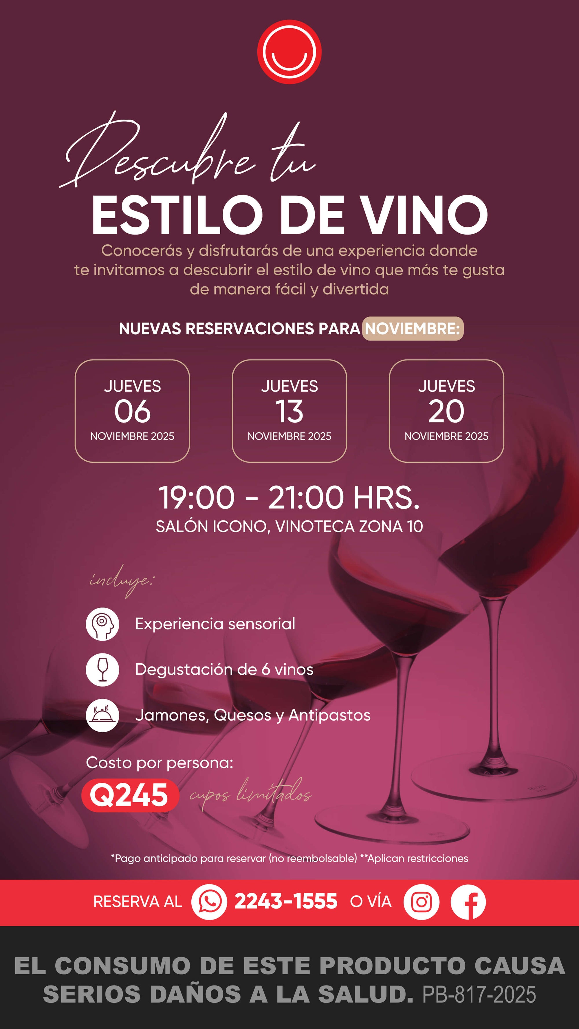 Descubre tu Estilo de Vino – Experiencia Sensorial (Noviembre)