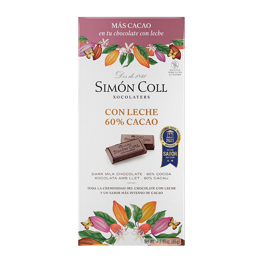Chocolate Con Leche Al 60% Simón Coll 85g