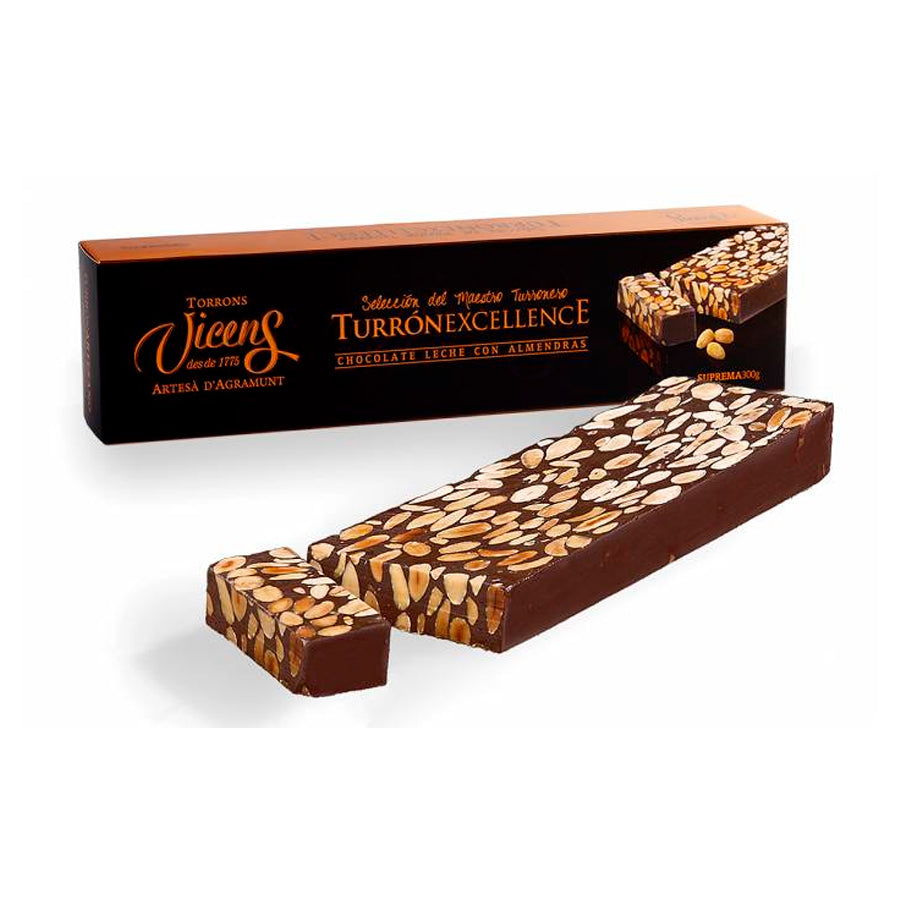 Turron Chocolate Leche Almendra 300g, Vinoteca Guatemala