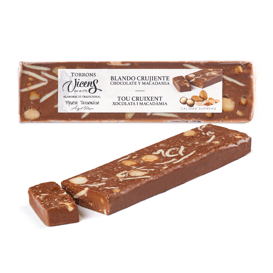 Turron Blando Crujiente Chocolate y Macadamia 300g, Vinoteca Guatemala