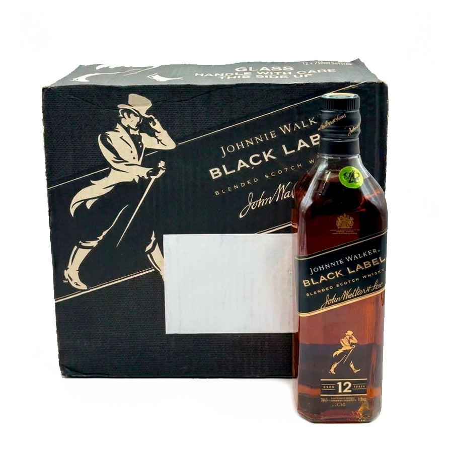 Whisky Johnnie Walker Black Label Caja 12 Unidades 750 ml