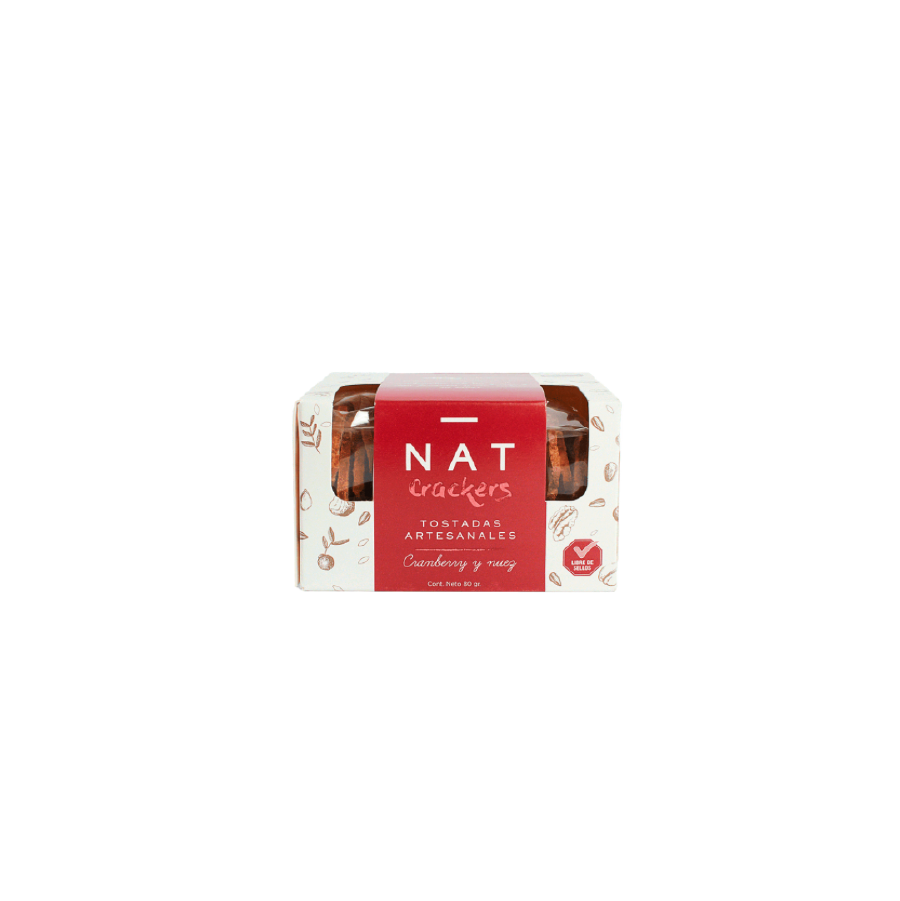 Nat Crackers Cramberry y Nuez 80g